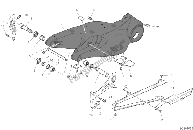 Wszystkie części do Tylne Rami? Wahad? Owe Ducati Superbike Superleggera V4 USA 998 2020